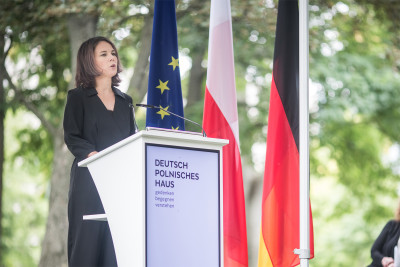 Annalena Baerbock bei der Eröffnung des Deutsch-Polnischen Hauses.